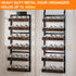 6 2 1 Tier Over The Door Pantry Orangizer IN Wall Mounted or Hanging Spice Rack with Adjustable Wood Basket,Heavy Duty
