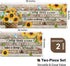 Likiyol Sunflower Kitchen Rugs Set of 2, Anti Fatigue Mats for Kitchen Floor, Non-Slip Washable