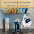 Nespresso Pods Holder, k-Cup Organizer Storage for Coffee Bar Accessories, Wall Mount Under Cabinet Coffee Maker