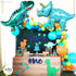 KatchOn Giant Blue Dinosaur Balloons, 38 Inch Pack of 2 Mylar Balloons for Birthday Party Decor