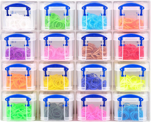 16 x 0.14 LITRE PLASTIC STORAGE BOX SET - ORGANISER TOOL