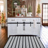 Black and White Striped Outdoor Rug, 27.5"x43" Hand-Woven Reversible Front Porch Mat for Entryway and Laundry Room