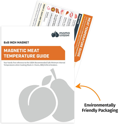 Meat Temperature Chart Magnet, Grilling Accessories for Chicken, Turkey, Beef, Steak, Pork Cooking Temperature Chart,