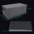 DVD Storage Box - Practical Organizer Holder with Lid and Index Labels for up to 25 DVD Cases (Gray)