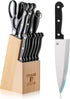 Moss & Stone 14-piece Knife Block Set - Premium Kitchen Knives Set with High-Carbon Stainless Steel Blades