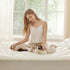 8-21 Inches 54x75 Inches Bedsure Beige Full Size Mattress Pad - Quilted Fitted Mattress Topper Protector with Deep