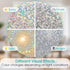 Rainbow Window Privacy Film - Holographic Stained Glass Vinyl 3D Decorative Window Cover, Static Cling, 17.5 x 78.7