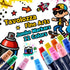 12 15MM Vibrant Colors Jumbo Acrylic Paint Markers, Graffiti Markers, Waterproof Jumbo Poster Markers for Canvas
