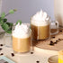 12oz Bag,Set 4 CNGLASS Glass Coffee Mugs,Double Wall Insulated Glass Cups with Handle,Clear Espresso Mugs