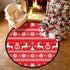 Christmas Boho Round Rug, Merry Christmas Area Rug for Bedroom Living Room, Non-Slip Floor Mat Carpet