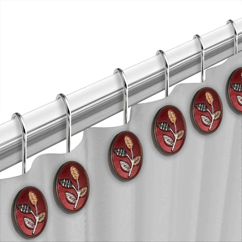 Popular Bath Aubury Collection Shower Hooks, Burgundy
