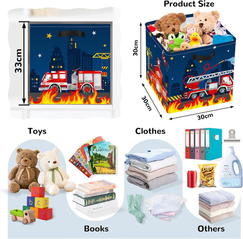 Set Closet Truck,11.8x11.8x11.8 Clastyle Cars Kid Storage Cube Organizer Clothes Cube Storage Bin Nursery Toddler Toy