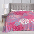Jbofyee 80x60 Inch Hawaii Flowers Pink Throw Blankets All Season Ultra Soft Warm Tropical Aloha Pattern Fleece Blanket