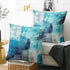 Turquoise Throw Pillow Covers 20x20 Teal, 2 Pack Square Decorative Cushion for Farmhouse Home Decor