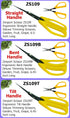 Zenport ZS109B Ergonomic Bent Handle Deluxe Bud Trimming Scissors, 6.5-Inch, Yellow