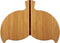 Totally Bamboo Whale Tail Shaped Bamboo Serving and Cutting Board, 14-1/2" x 10-1/2"