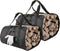 Firewood Carrier, Black Canvas Waterproof Heavy Duty Log Carrier Bag with Handle, 2PK for Fireplace and Camping