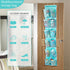 12 GOMAJI Over the Door Hanging Shoe Organizer, Pockets, Turquoise