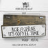 Coffee Wood Signs (Medium - Wood And Metal, Rise and Shine It’s Coffee Time)