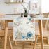 13x60 Inch PROCIDA Blue Beach Table Runner Tropical Ocean Coastal Table Runners Seashell Burlap Seasonal Nautical