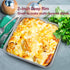 P&P CHEF 8 Inch Square Baking Cake Pans, Small Stainless Steel Lasagna Brownie Pan, Non-toxic & Durable