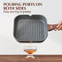 SENSARTE Nonstick Grill Pan for Stove Tops, Versatile 9.5 Inch Griddle with Pour Spouts for Indoor & Outdoor