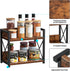 Giikin 2 Tier Countertop Shelf Organizer, Wood Spice Rack for Kitchen, Coffee Counter Shelf Organizer (Brown, S)