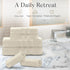 Set 600 6-Piece Set 3 2 2 2 Set Premium Staple Cotton Bathroom Towel - Beige GSM Luxury Bath Towel Stripe - Bath