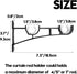 AddGrace Double Curtain Rod Brackets Set of 4 for Drapery Rod Window Hardware, Black