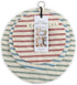 DEMDACO Homemade Striped Cotton Linen Fabric Plate Serving Dish Covers, Set of 3, 11 x 11
