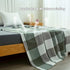 4-Layer 100% Checkered80 90" Muslin Cotton Blanket, Fluffy Breathable Soft Bed Blankets for Couch, Adults Lightweight