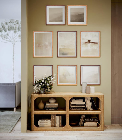 8x10 5x7/6x8, Picture Frame with Mat for USA-Sourced Natural Walnut Wood Handcrafted Rounded Corner with Real Glass