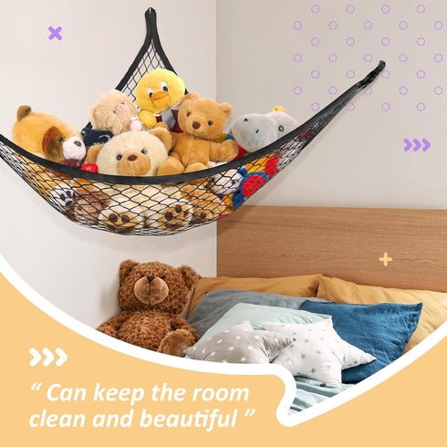 Hammock Hammock 1 Pack, Lazebox Stuffed Animal Net for Plushie Toys, Stuffed Animal Corner for Kids' Room Decor, Ideas