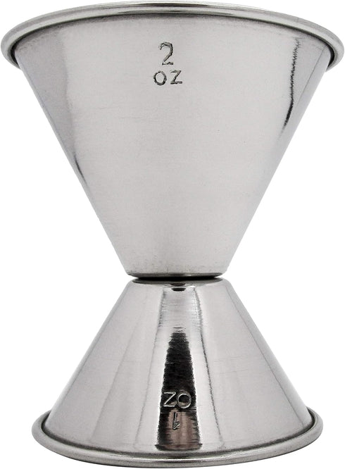 Hudson & Lane Stainless Steel Cocktail Barware Double Measuring Jigger, 1 oz x 2 oz