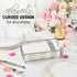 Countertop Silver Guest Towel Holder Tray for Bathroom Napkin Organizer for Disposable Hand Paper Towels, Vanity Napkin
