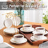7 oz Set 6, Set BTaT- Cappuccino Cups with Saucers with Gift Box, of White Porcelain Coffee Cup and Saucer for Latte
