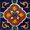 3x3 Blue Granada Talavera Mexican Tile, 16 pcs