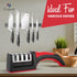 Knife Sharpeners for Kitchen Knives, 4 in 1 Stainless Steel Knife Sharpener, Ergonomic Easy to Use Kit