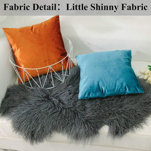 Set 2, 12 20 Inch, (30x50cm), Home Brilliant Velvet Oblong Pillow Covers Decorative Cushion Cases for Chair Nursing