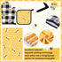 Leinuosen 8 Sets Sets Pcs Yellow Bee Kitchen Towels and Dishcloths Oven Mitts and Pot Holders Absorbent Kitchen Gloves