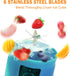 Portable Blender for Kitchen, Travel and Sport, USB Rechargeable, 6 Stainless Steel Blades, Mini Blender