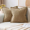 MIULEE Corduroy Pillow Covers, Set of 2, Super Soft Boho Striped Decorative Throw Pillows, 22x22 inch