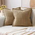 MIULEE Corduroy Pillow Covers, Set of 2, Super Soft Boho Striped Decorative Throw Pillows, 22x22 inch