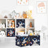 3 Closet 11.8x11.8x11.8 Clastyle pcs Cosmic Space Cube Storage Unit Bin with Metal Frame Stars Kallax Box for Shelves