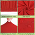 2 Pack 6 (Red,30" 72") Picnic Fitted Table Cover for Foot Tablecloth for Rectangle Tables Waterproof Stretch Washable