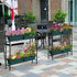 32" OYEAL Raised Garden Bed with Legs & & Trellis Tall Vertical Herb Garden Planter Indoor Outdoor Elevated Flower Beds