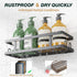 12 Storage,Black,3 Pack Youvip Adhesive Shower Caddy,Shower Shelves with Soap Holder and Hooks,Rustproof No Drilling