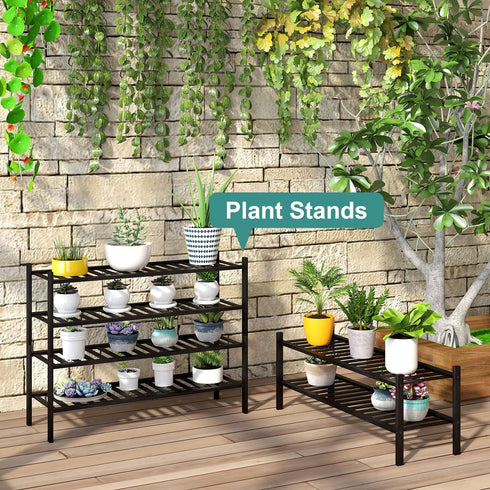 2-Tier Closet 33IN viewcare Black Shoe Rack, Long Shoe Rack for Entryway, Bamboo Wood Shoe Shelf for & Hallway, Long |