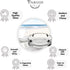 Fargus Glass Ashtrays for Cigarettes, Portable Decorative Modern Ashtray for Indoor Outdoor Use, Pack of 2 (Clear)
