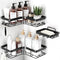 Sakugi Corner Shower Caddy - 3-Pack Shower Organizer with Soap Holder &